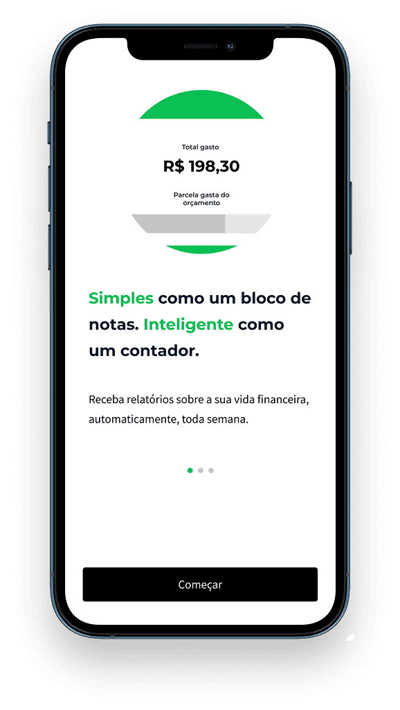 iphone on financial app home screen